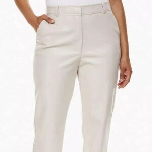 Babaton Commander Aritzia Faux Leather Pants in Birch Size 6
